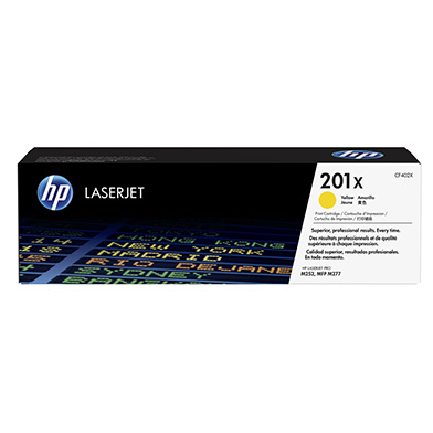 Genuine HP 201X High Capacity Yellow Toner Cartridge (2,300 Pages) 